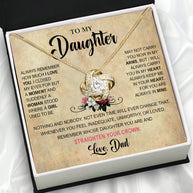 Daughter Necklace from Dad: A Piece of Your Heart for Her
