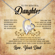 Daughter Necklace from Dad: A Piece of Your Heart for Her