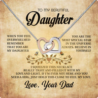 Daughter Necklace from Dad: A Piece of Your Heart for Her