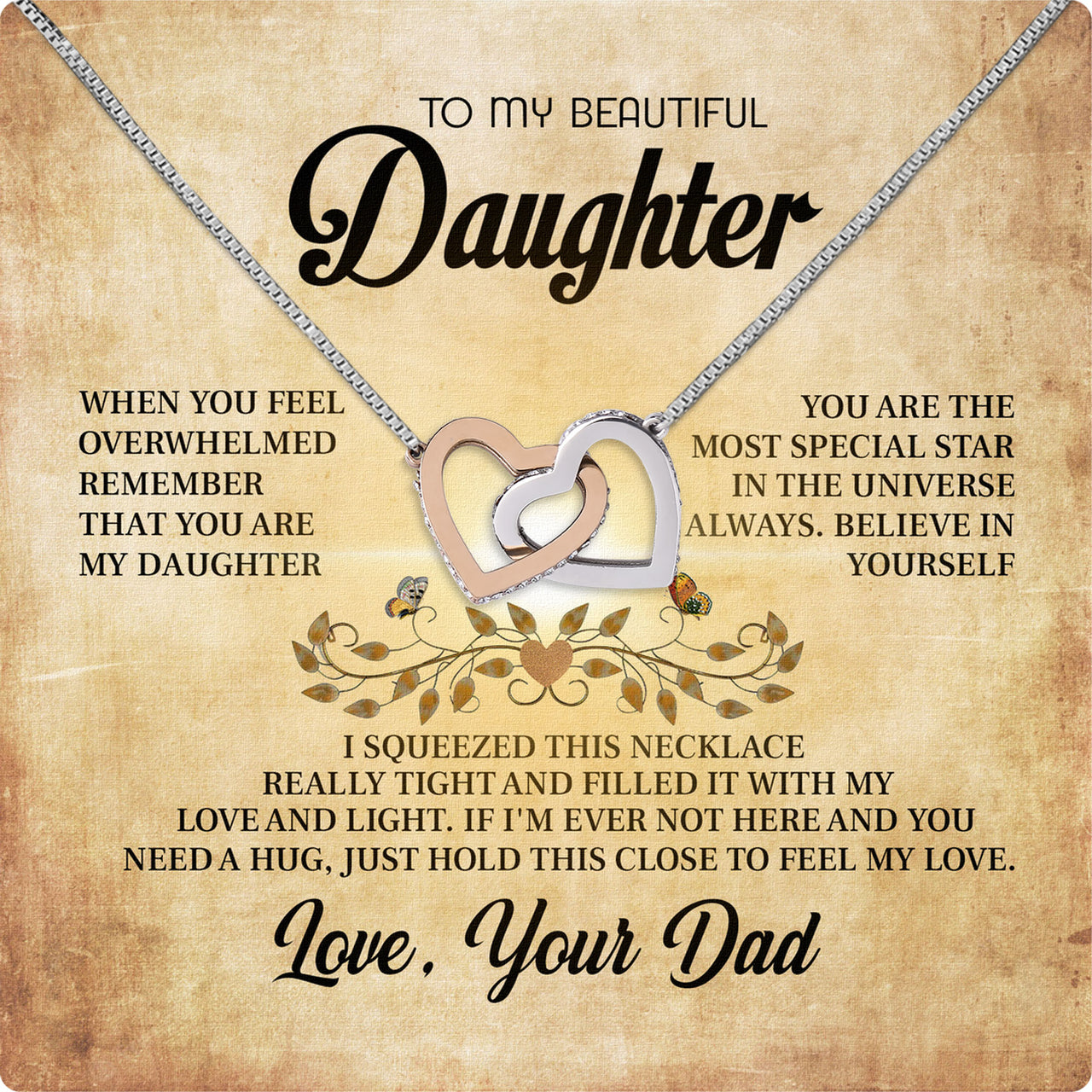 Daughter Necklace from Dad: A Piece of Your Heart for Her