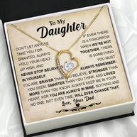 Daughter Necklace from Dad: A Piece of Your Heart for Her