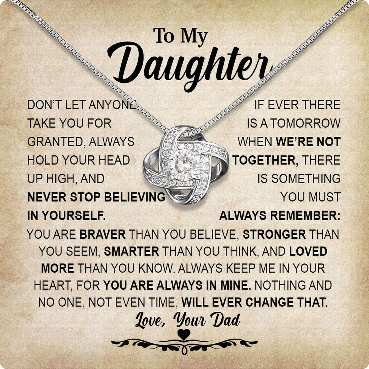 Daughter Necklace from Dad: A Piece of Your Heart for Her