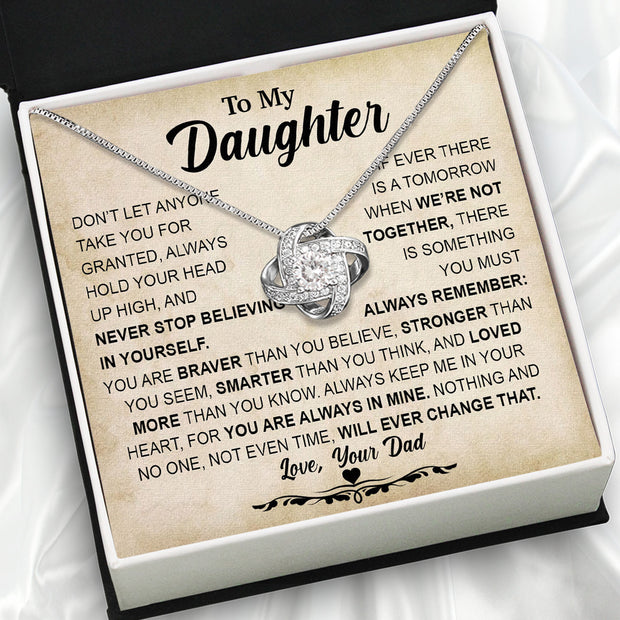 Daughter Necklace from Dad: A Piece of Your Heart for Her