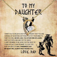 Daughter Necklace from Dad: A Piece of Your Heart for Her