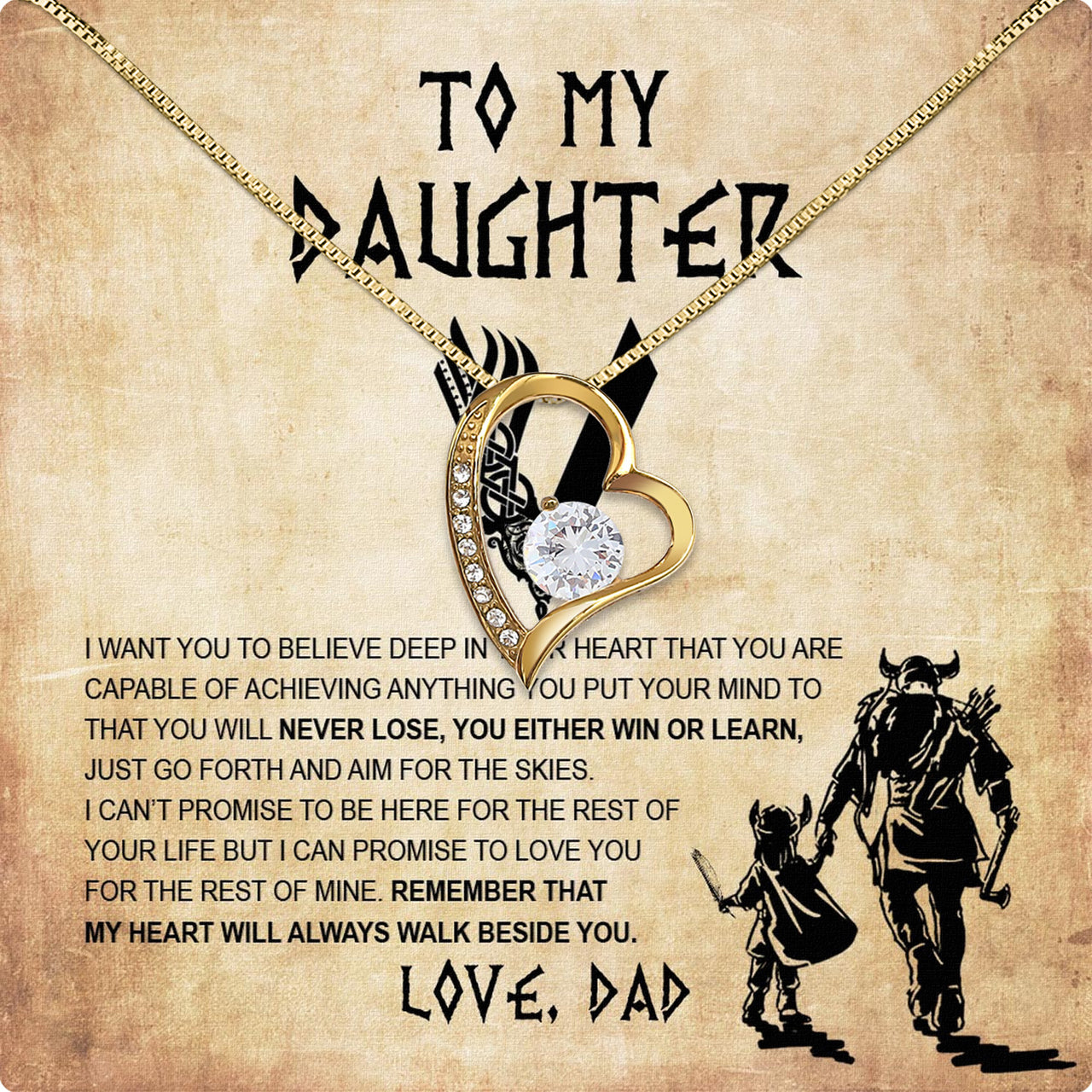 Daughter Necklace from Dad: A Piece of Your Heart for Her