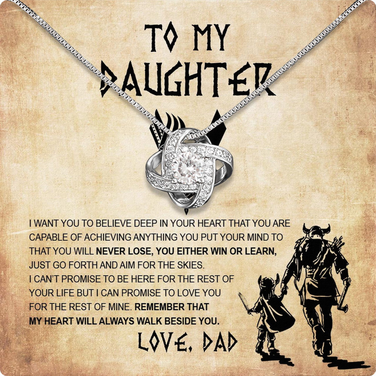 Daughter Necklace from Dad: A Piece of Your Heart for Her