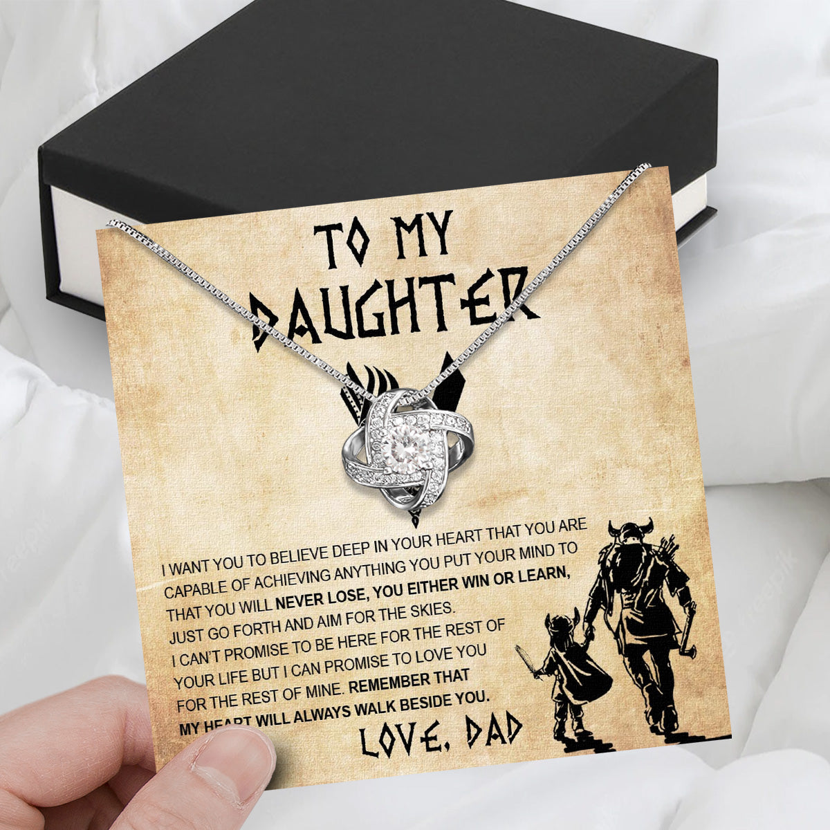 Daughter Necklace from Dad: A Piece of Your Heart for Her