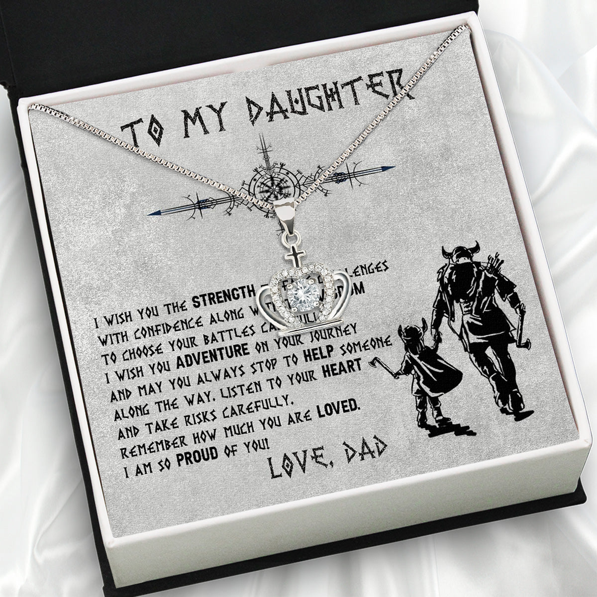 Daughter Necklace from Dad: A Piece of Your Heart for Her