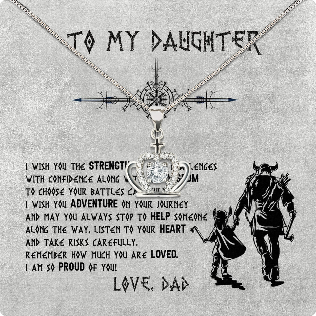 Daughter Necklace from Dad: A Piece of Your Heart for Her