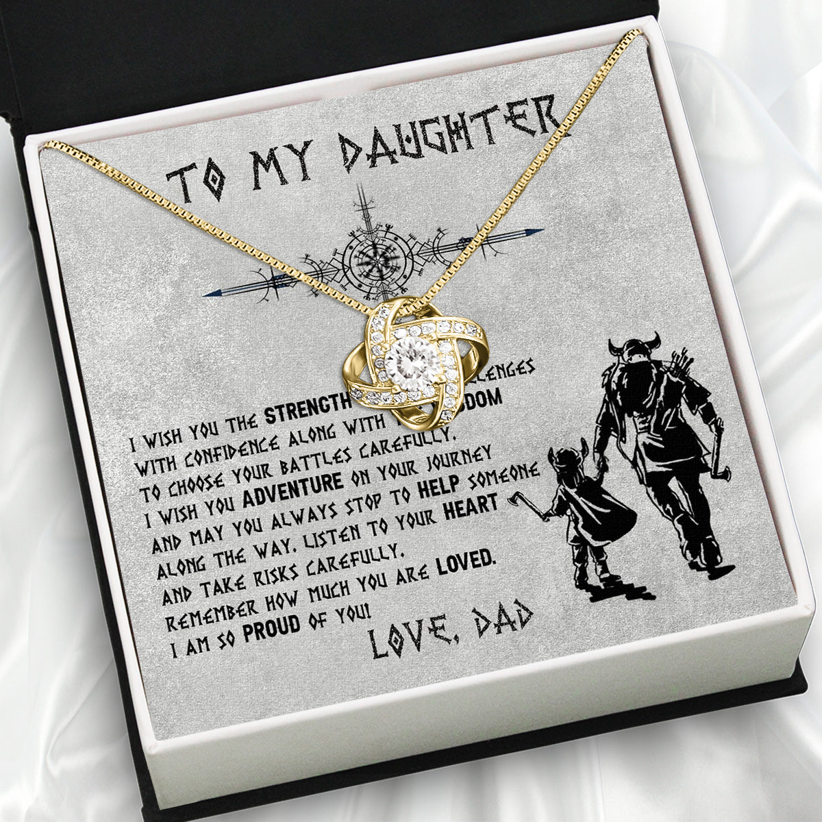 Daughter Necklace from Dad: A Piece of Your Heart for Her