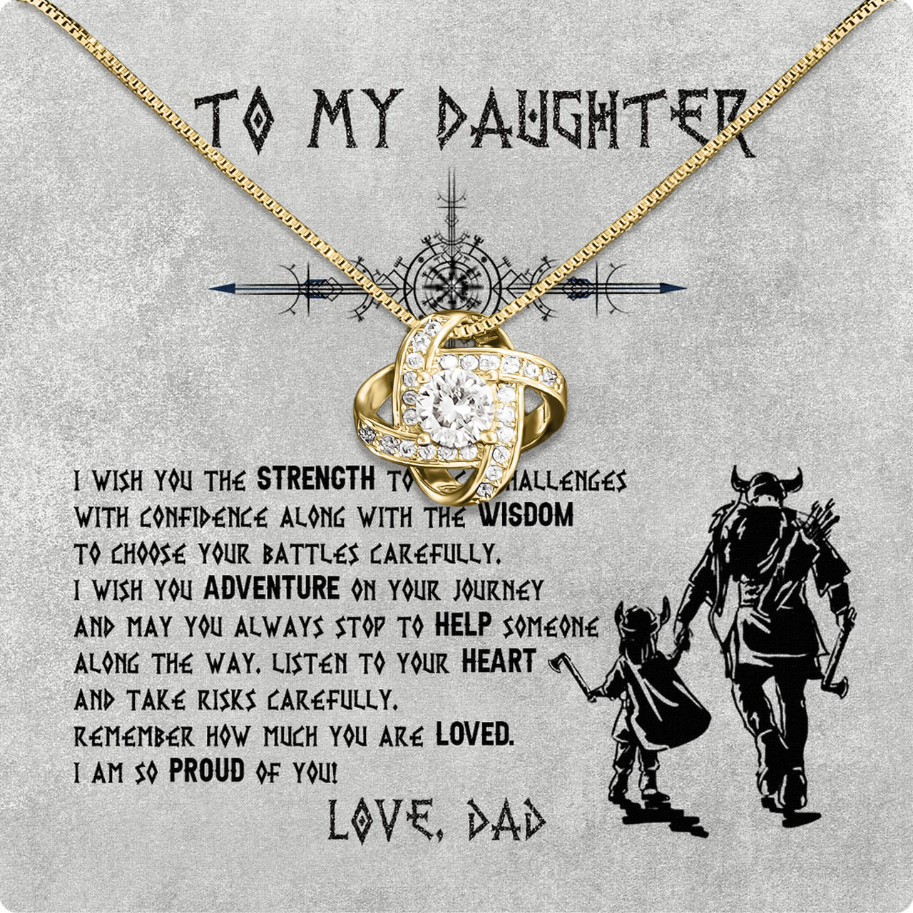 Daughter Necklace from Dad: A Piece of Your Heart for Her