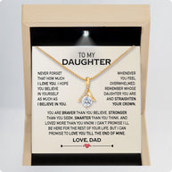 To My Daughter Necklace From Dad With Message Card - Love You Till the End of Mine