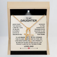 To My Daughter Necklace From Dad With Message Card - Love You Till the End of Mine