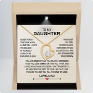 To My Daughter Necklace From Dad With Message Card - Love You Till the End of Mine