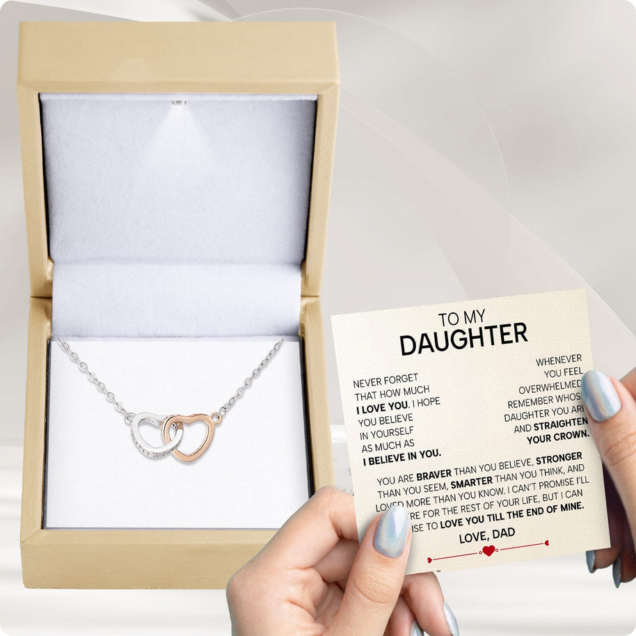 To My Daughter Necklace From Dad With Heartfelt Message - Unique Jewelry For Daughter - Love You Till The End