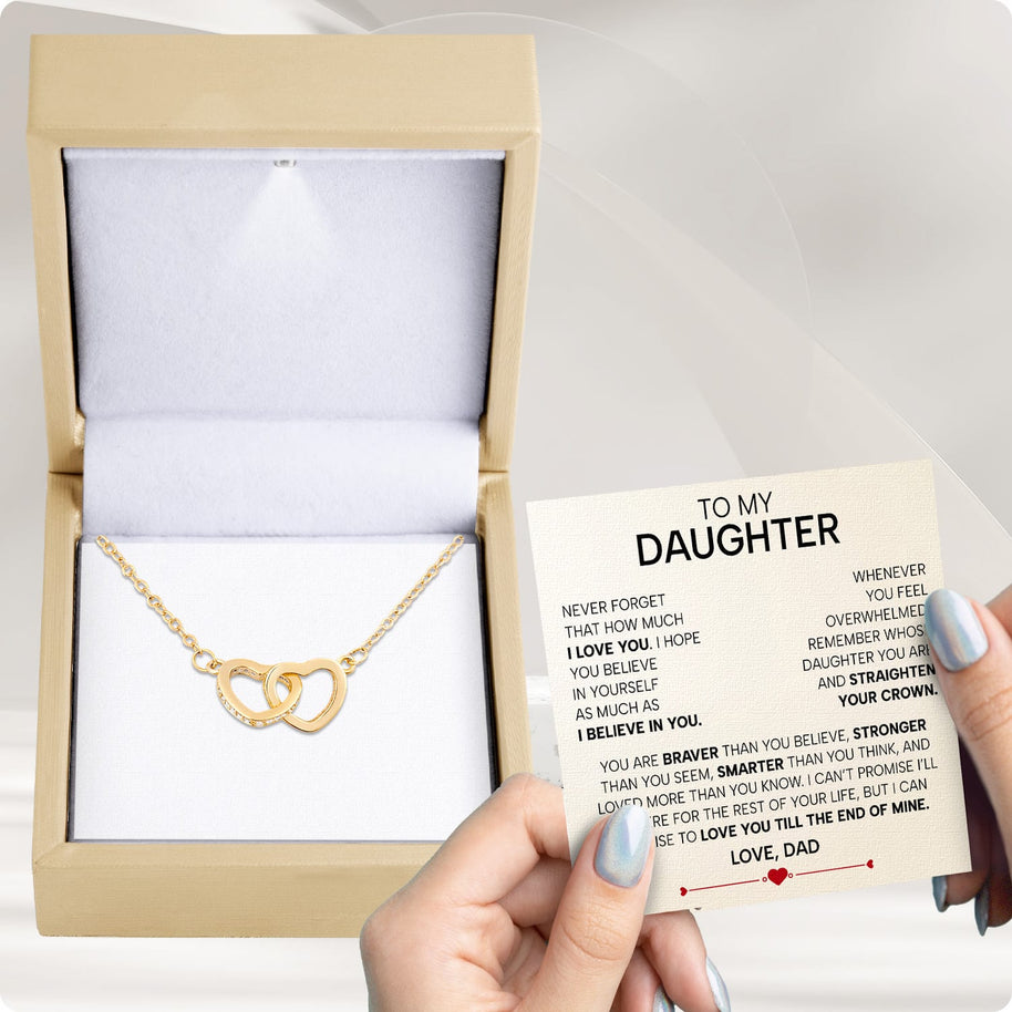 To My Daughter Necklace From Dad With Heartfelt Message - Unique Jewelry For Daughter - Love You Till The End