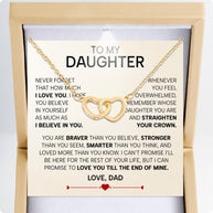 To My Daughter Necklace From Dad With Heartfelt Message - Unique Jewelry For Daughter - Love You Till The End