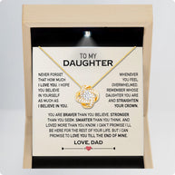 To My Daughter Necklace From Dad With Message Card - Love You Till the End of Mine