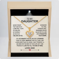To My Daughter Necklace From Dad With Message Card - Love You Till the End of Mine