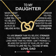 Daughter Necklace from Dad: A Piece of Your Heart for Her