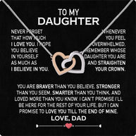 Daughter Necklace from Dad: A Piece of Your Heart for Her