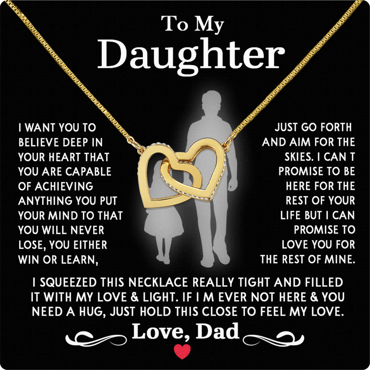 Daughter Necklace from Dad: A Piece of Your Heart for Her