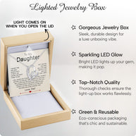 To My Daughter Necklace From Dad With Heartfelt Message - Unique Jewelry For Daughter - Proud of You