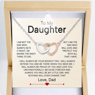 To My Daughter Necklace From Dad With Heartfelt Message - Unique Jewelry For Daughter - Proud of You