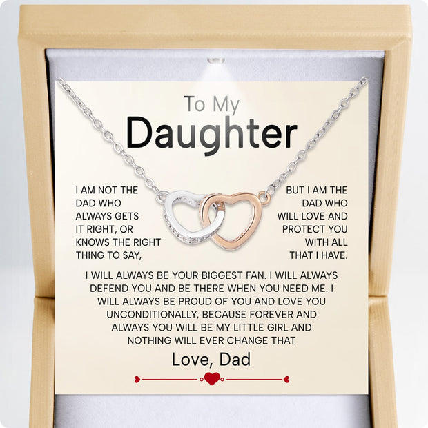 To My Daughter Necklace From Dad With Heartfelt Message - Unique Jewelry For Daughter - Proud of You