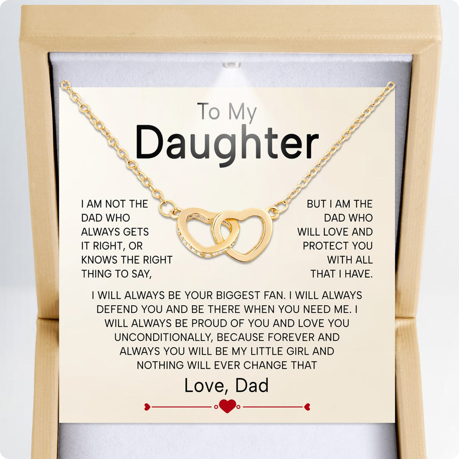 To My Daughter Necklace From Dad With Heartfelt Message - Unique Jewelry For Daughter - Proud of You