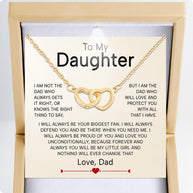 To My Daughter Necklace From Dad With Heartfelt Message - Unique Jewelry For Daughter - Proud of You