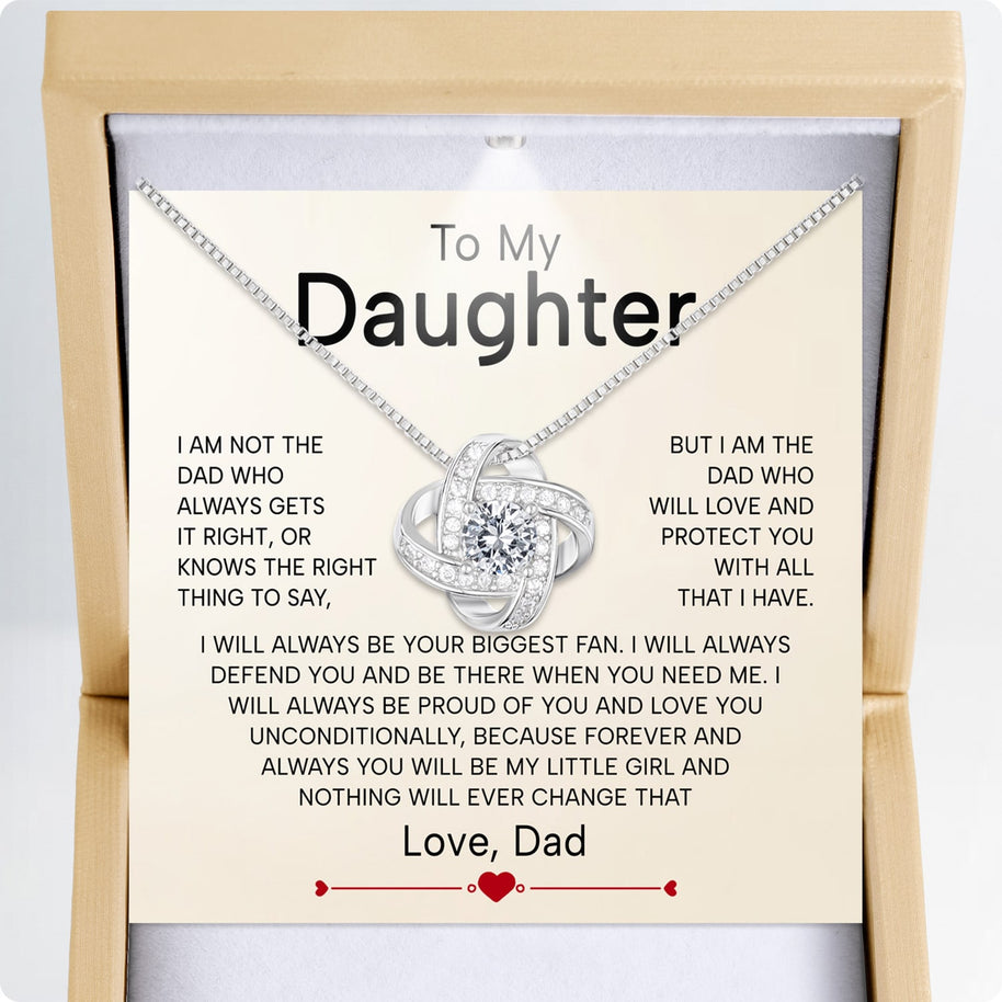 To My Daughter Necklace From Dad With Heartfelt Message - Unique Jewelry For Daughter - Proud of You