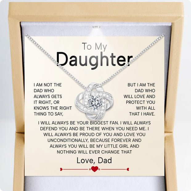To My Daughter Necklace From Dad With Heartfelt Message - Unique Jewelry For Daughter - Proud of You