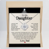 To My Daughter Necklace From Dad With Message Card - Unconditional Love from Dad
