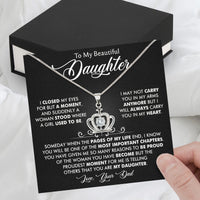 Thumbnail for To My Daughter Necklace From Dad With Heartfelt Message Card, Jewelry For Daughter, Daughter Gift From Dad On Birthday, Wedding, Christmas, Graduation