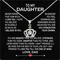 Thumbnail for To My Daughter Necklace From Dad With Heartfelt Message Card, Jewelry For Daughter, Daughter Gift From Dad On Birthday, Wedding, Christmas, Graduation