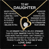 Thumbnail for To My Daughter Necklace From Dad With Heartfelt Message Card, Jewelry For Daughter, Daughter Gift From Dad On Birthday, Wedding, Christmas, Graduation