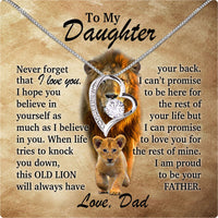 Thumbnail for To My Daughter Necklace From Dad With Heartfelt Message Card, Jewelry For Daughter, Daughter Gift From Dad On Birthday, Wedding, Christmas, Graduation