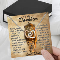 Thumbnail for To My Daughter Necklace From Dad With Heartfelt Message Card, Jewelry For Daughter, Daughter Gift From Dad On Birthday, Wedding, Christmas, Graduation