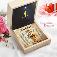 Thumbnail for To My Daughter Necklace From Dad With Heartfelt Message Card, Jewelry For Daughter, Daughter Gift From Dad On Birthday, Wedding, Christmas, Graduation