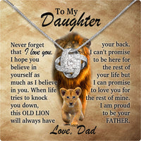 Thumbnail for To My Daughter Necklace From Dad With Heartfelt Message Card, Jewelry For Daughter, Daughter Gift From Dad On Birthday, Wedding, Christmas, Graduation