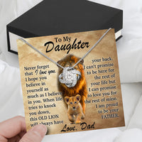 Thumbnail for To My Daughter Necklace From Dad With Heartfelt Message Card, Jewelry For Daughter, Daughter Gift From Dad On Birthday, Wedding, Christmas, Graduation