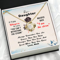 Thumbnail for To My Daughter Necklace From Mom With Heartfelt Message Card, Jewelry For Daughter, Daughter Gift From Mom On Birthday, Wedding, Christmas, Graduation