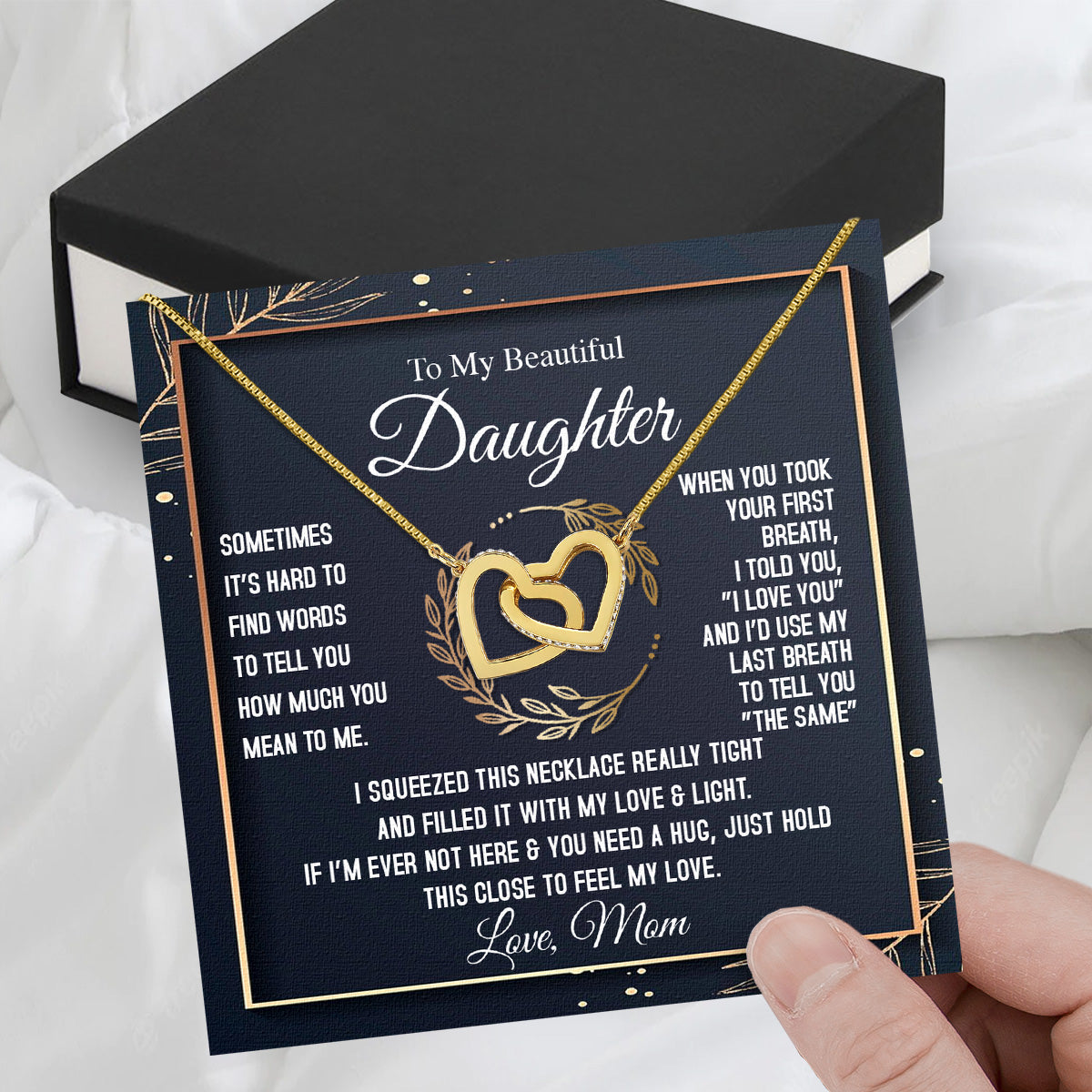 Daughter from Mom Necklace: A Lighted Reminder of Your Unbreakable Love