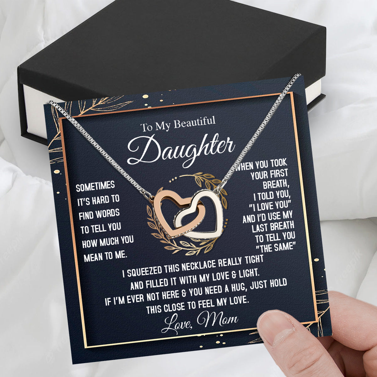 Daughter from Mom Necklace: A Lighted Reminder of Your Unbreakable Love