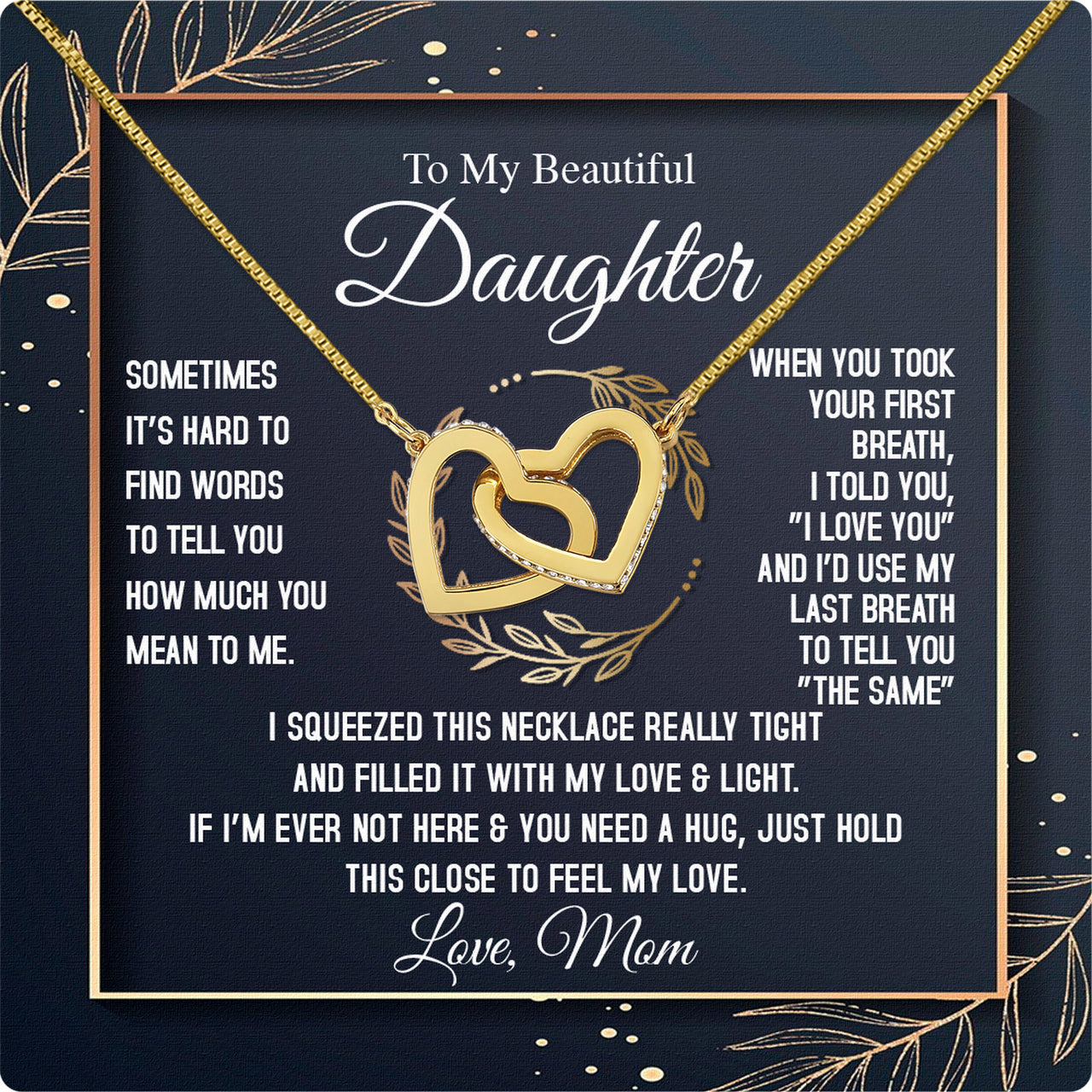 Daughter from Mom Necklace: A Lighted Reminder of Your Unbreakable Love