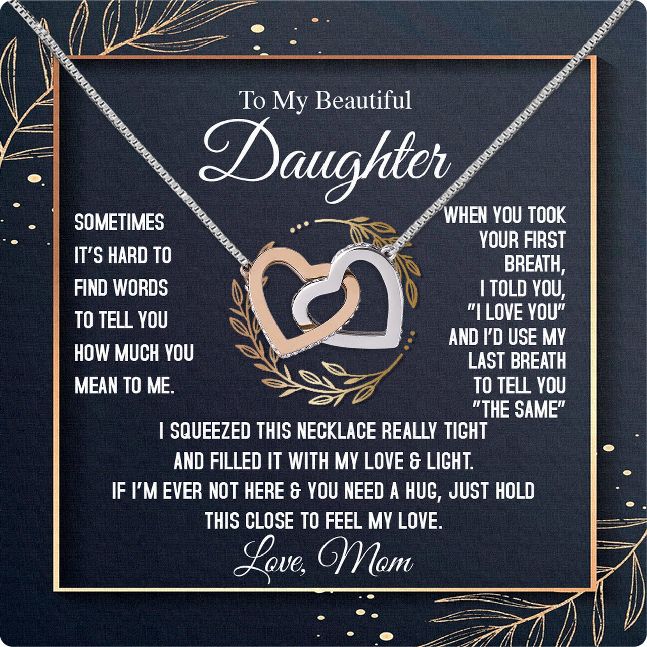 Daughter from Mom Necklace: A Lighted Reminder of Your Unbreakable Love