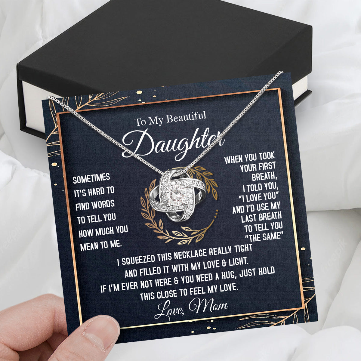 Daughter from Mom Necklace: A Lighted Reminder of Your Unbreakable Love