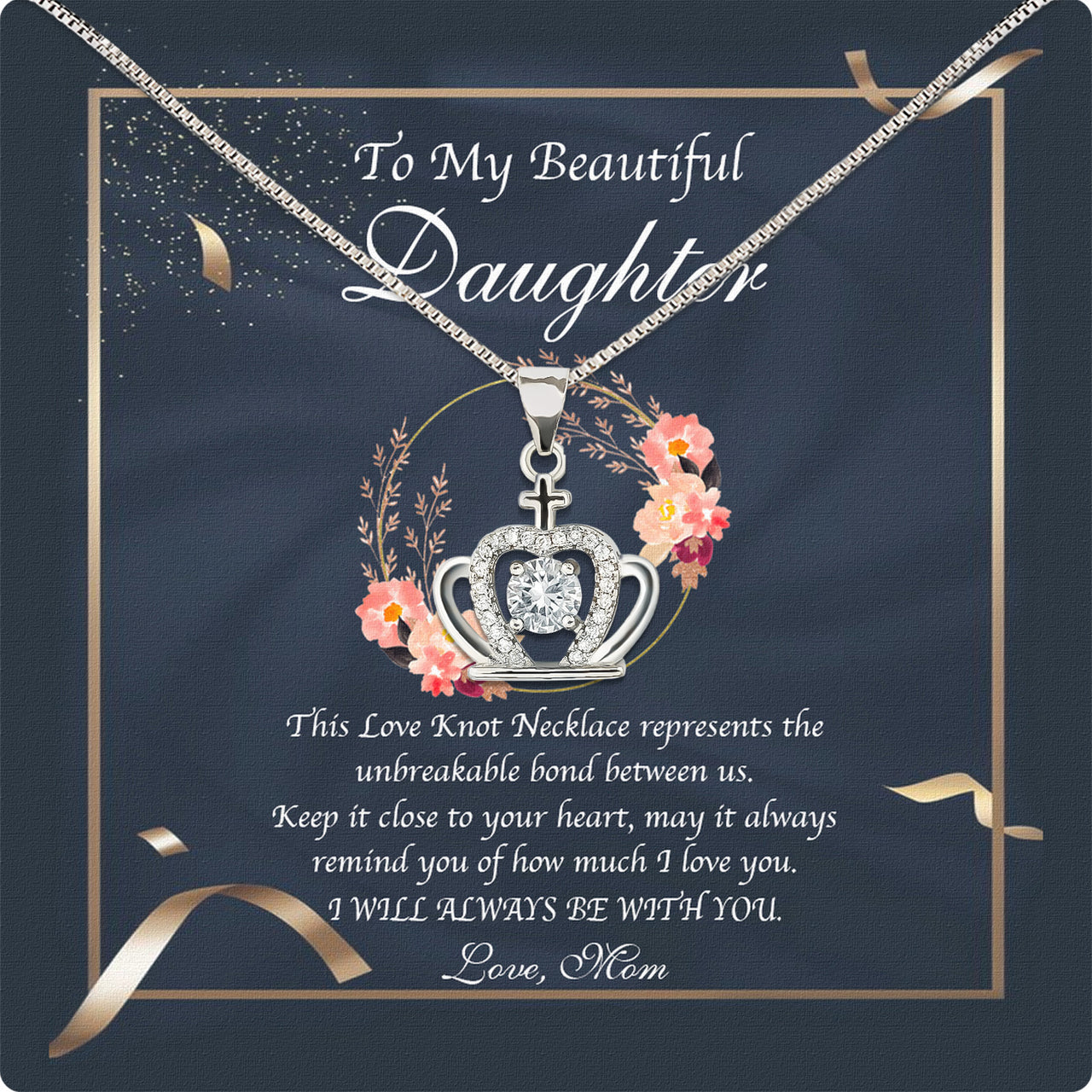 Daughter from Mom Necklace: A Lighted Reminder of Your Unbreakable Love