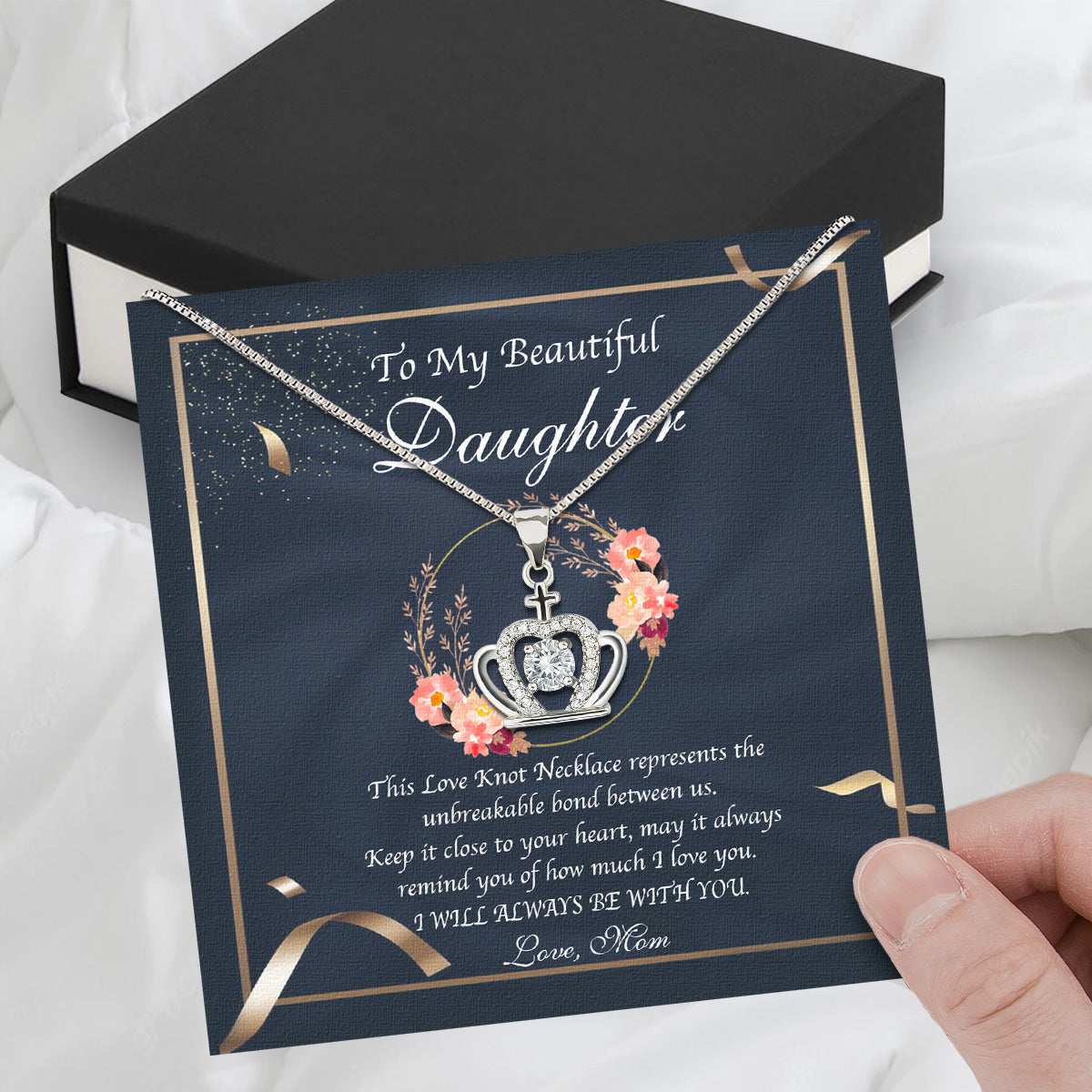 Daughter from Mom Necklace: A Lighted Reminder of Your Unbreakable Love